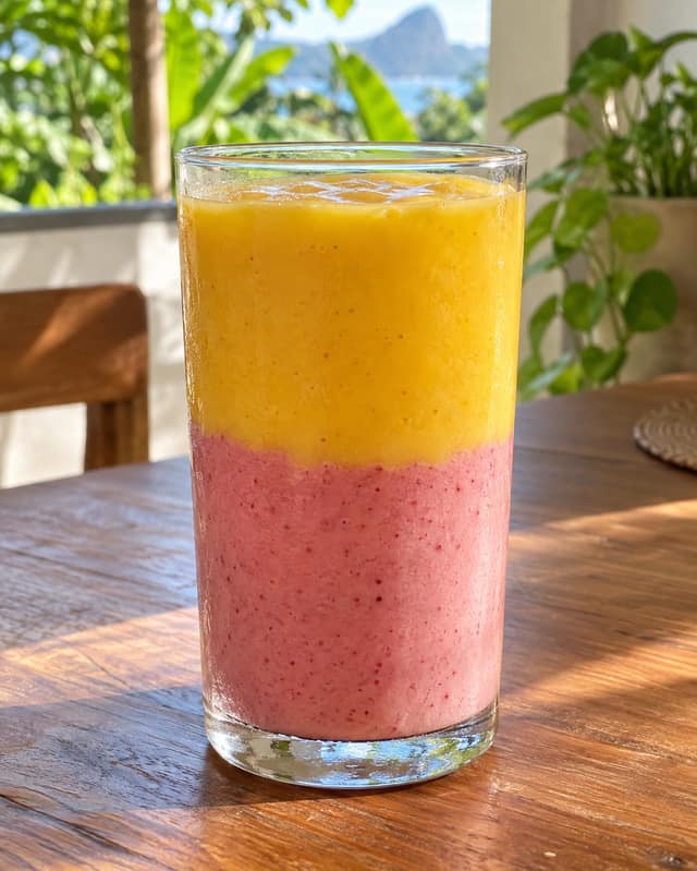 Smoothie Bicolor Mango-Fresa